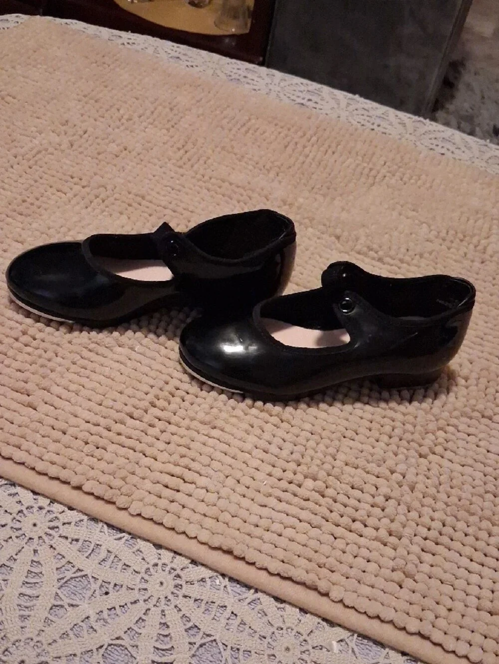 Cat & Jack Black Patent Mary Jane Flats with Strap